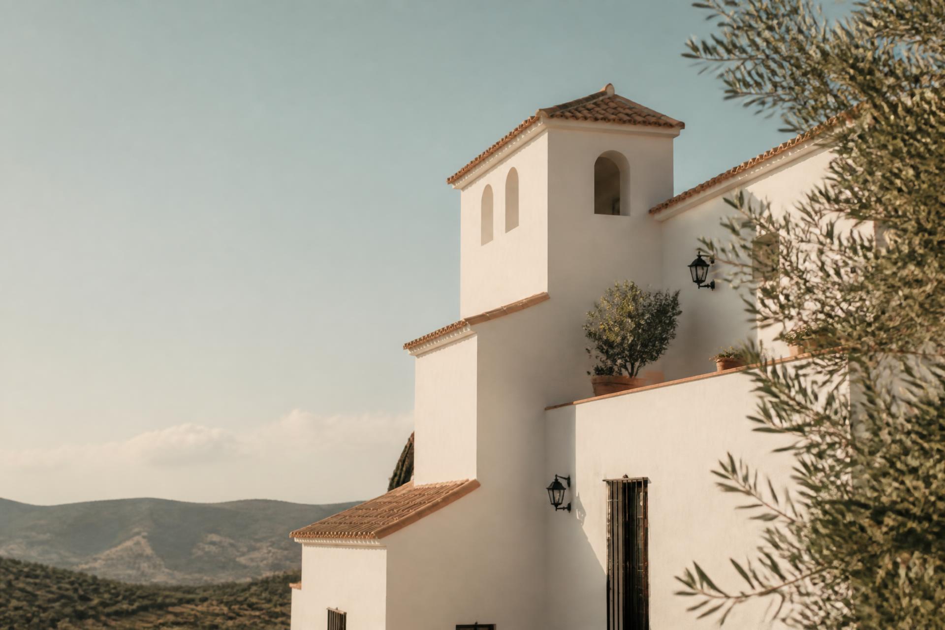 Arquitectura mediterránea española al amanecer